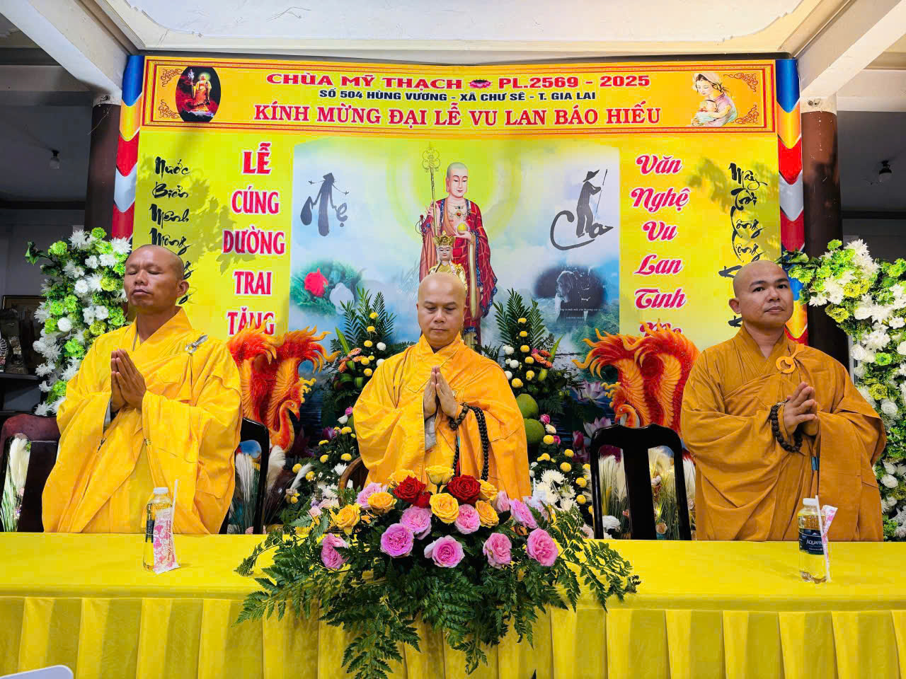 Chư Sê: Chùa Mỹ Thạch trang nghiêm tổ chức Đại lễ Vu lan báo hiếu PL. 2569